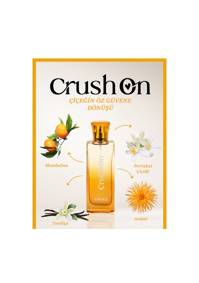 Crush On Unique Eau De Toilette 45 Ml Vanilya -amber - Portakal Çiçeği - Mandalina Amber - Vanilya