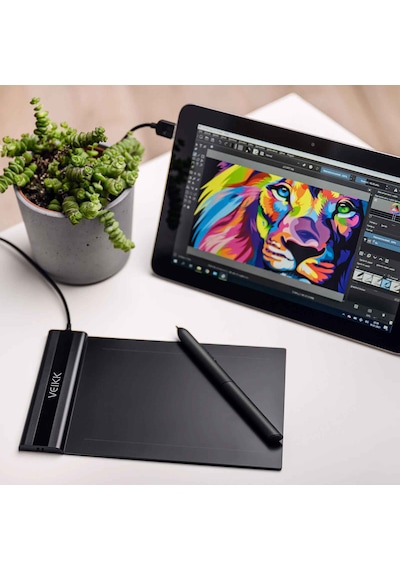 Techtic Veıkk S640 6x4inç Grafik Dijital Tablet 8192 Seviye Pilsiz Kalem Desteği Android Windows Mac Uyumlu