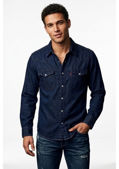 Levi's Western Erkek Kot Gömlek --mavi-- Lacivert