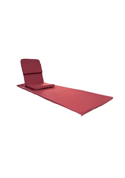 Backjack Meditasyon Sandalyesi Destekli Yer Minderi + 60x180 Kumaş Mat - Backjack 3xl Mat+backjack İkili Set Bordo