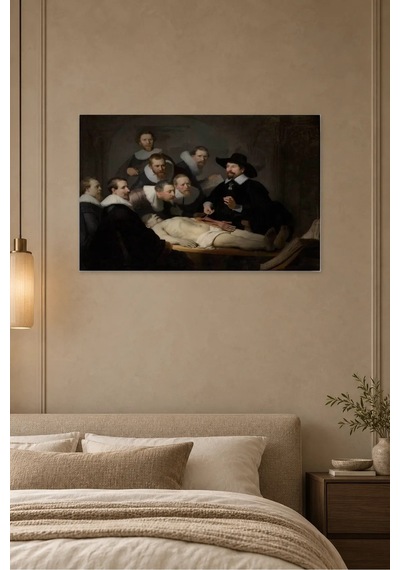 Fida Rembrandt Cerrahlar Ve Anatomi Dersi Canvas Tablo Çok Renkli