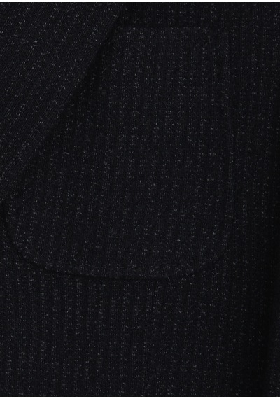 Ramsey Lacivert Düz Shirt Shoulder Slim Fit Yün Karışımlı Örme Ceket