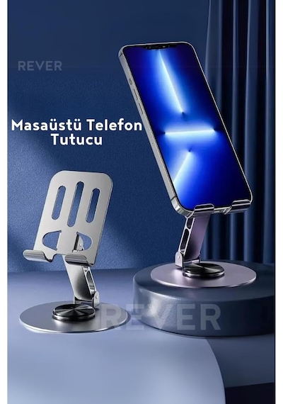 Ayrex Rever Masaüstü Telefon Tutucu Metal Katlanabilir 360 Ayarlanabilir Yükseklik Ve Açı Ayarlı Diğer