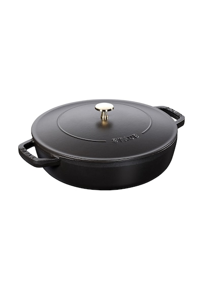 Staub Chistera Yağmur Efektli Döküm Tencere Siyah 28 Cm