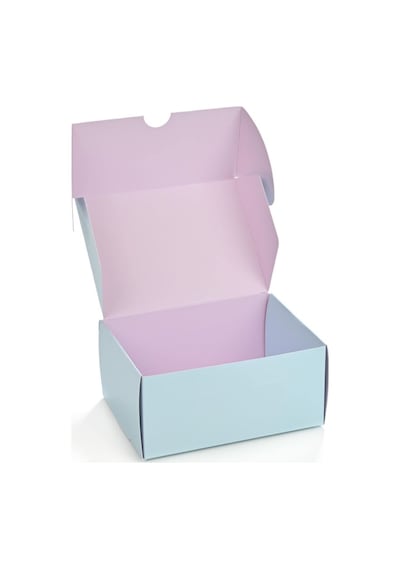 Kurabiye Kutusu Pembe-mavi 11 X 15 Cm 25 Adet
