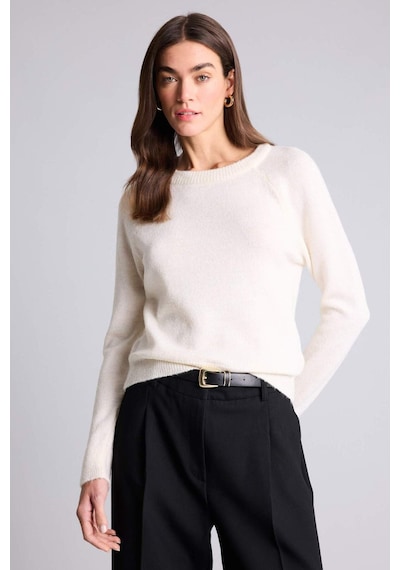 Defacto Regular Fit Bisiklet Yaka Basic Düz Soft Touch Yumuşak Triko Kazak D8678ax26sper105 Ekru-er105