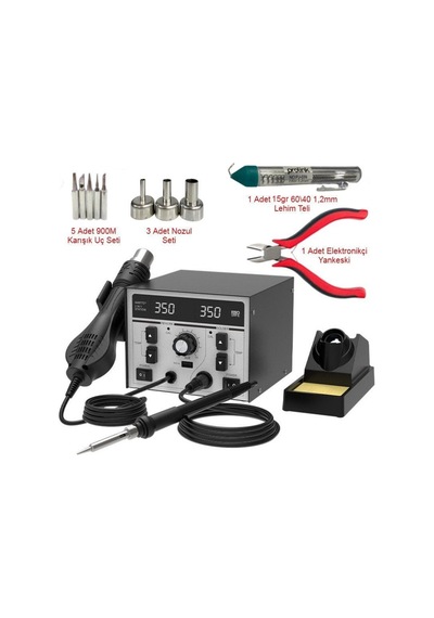 Atetool Am877d+ 820w Sıcak Hava Üflemeli Havya İstasyonu