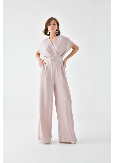 Ftz Women Kadın Kemerli Tulum Beige 30724-beige Bej