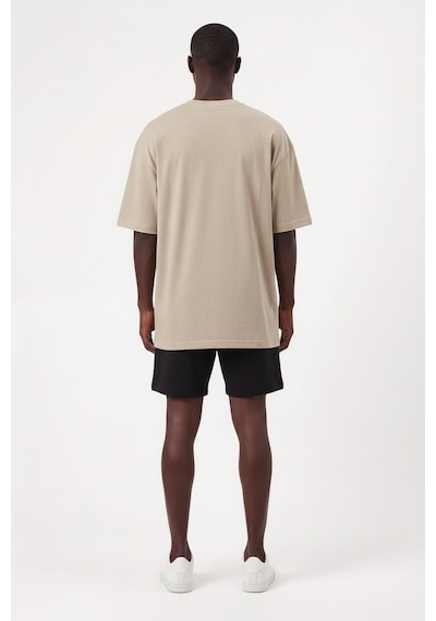 Lixa Air Jordan Kum Orta Logo Kırmızı Erkek T-shirt 10740 SİYAH