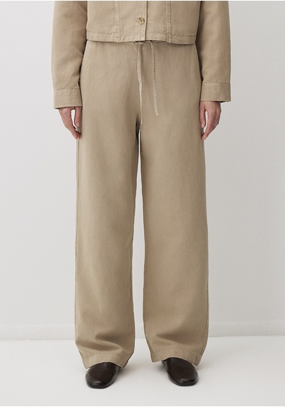 Mavi - Kahverengi Tencel Tm Lyocell Karışımlı Pantolon 1011012-70361 Kahverengi