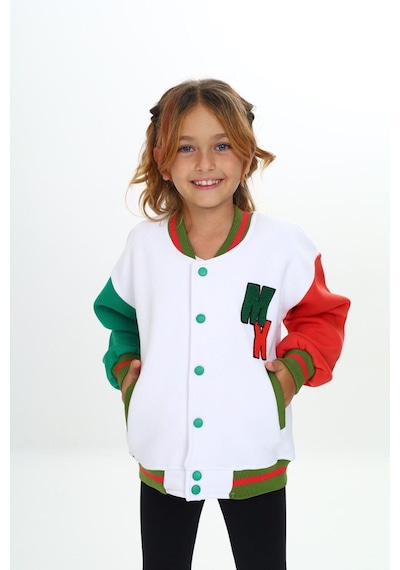 My Kids Wear Üç İplik Cepli Kolej Ceketler Haki
