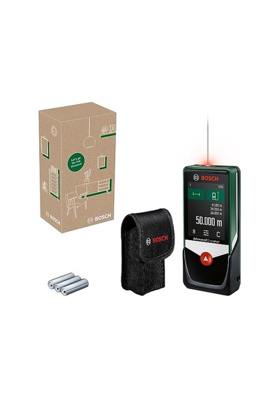 50c Lazerli Uzaklık Ölçer 50m Çalışma Alanı 4 Sn. Ölçme Süresi 3 X Aa Pil Saklama Kutusu