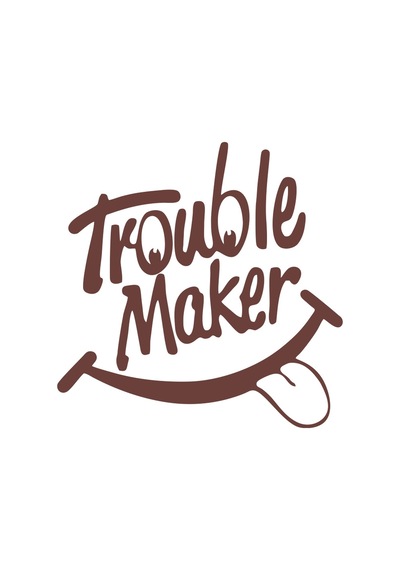 Trouble Maker Sticker 17x17 Cm Kahverengi