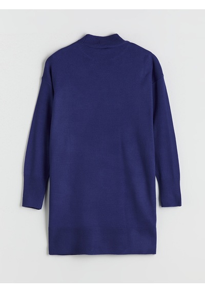 Lcw Modest Mavi Dik Yaka Kadın Triko Tunik