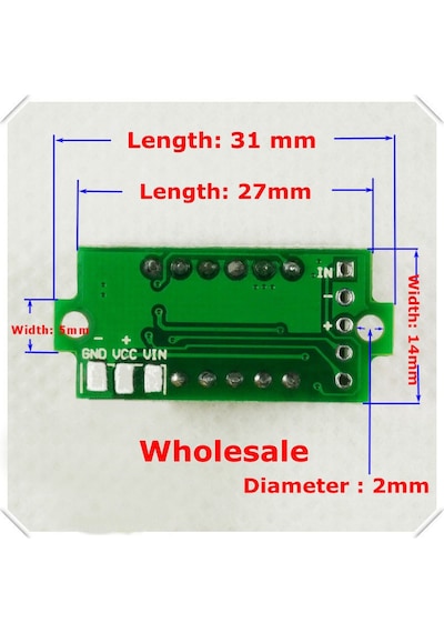Panel Sayısal Voltmetre 0.36" 3 Haneli Led Display Dc 0-200V