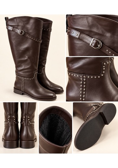 Dabab Shoes Frıo Kadın Acı Kahve Cilt Troklu Metal Tokalı Sıcak Astarlı Kaymaz Taban 3 Cm Topuklu Uzun Konç Çizme Acı Kahverengi Dabab Shoes Frıo Kadın Acı Kahve Cilt Troklu Metal Tokalı Sıcak Astarlı Kaymaz Taban 3 Cm Topuklu Uzun Konç Çizme Acı Kahverengi