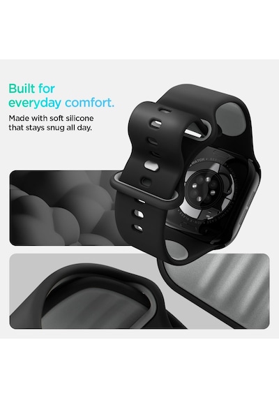 Apple Watch 42mm Seri 12/11/10 İle Uyumlu Kordon Kayış Band Nano Pop Black Sesame - Amp09324 Çok Renkli