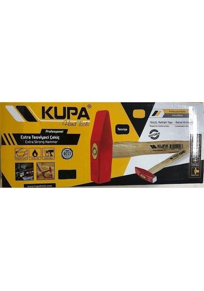 Kupa Ahşap Saplı Tesviyeci Çelik Çekiç 1000 Gr.