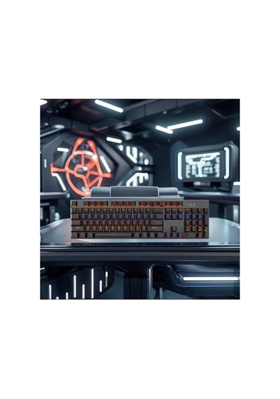 Mk104 Rgb Mekanik Gaming Klavye Kablolu Oyuncu Klavyesi- 104 Tuşlu, 26 Tuş Anti-ghosting, Multimedya Ve Işık Denetimli Siyah