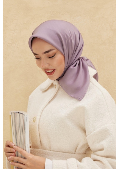 Silk Home Düz Shiny Eşarp - Erguvan - Erguvan
