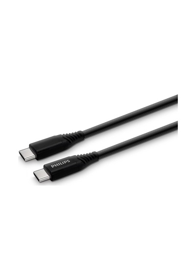 Philips Dlc5206c/00 Usb-c To Usb-c Örgülü Hızlı Şarj Kablosu, 2 Metre, Siyah