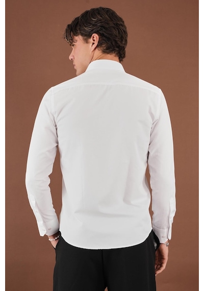 Alexander Gardi Erkek Slim Fit Gömlek Beyaz