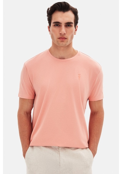 Twn Slim Fit Kil Düz Kabartma Baskılı T-shirt 4ec148551753m Kil