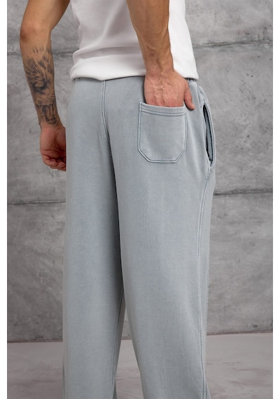 Hiccup Nomarc Geniş Paça Bağcıklı Jogger Pantolon Açık Gri