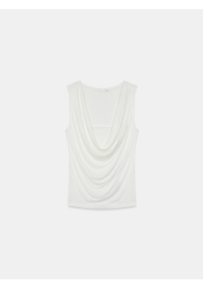 Dilvin 32895 Degaje Yaka Top-ekru
