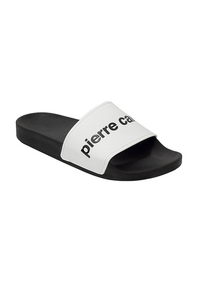 Pierre Cardin Plaj Havuz Deniz Siyah Unisex Terlik Beyaz