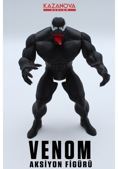 Kazanova Design Venom Aksiyon Figürü 16 Cm Marvel Plastik Masaüstü Dekoratif Hediyelik