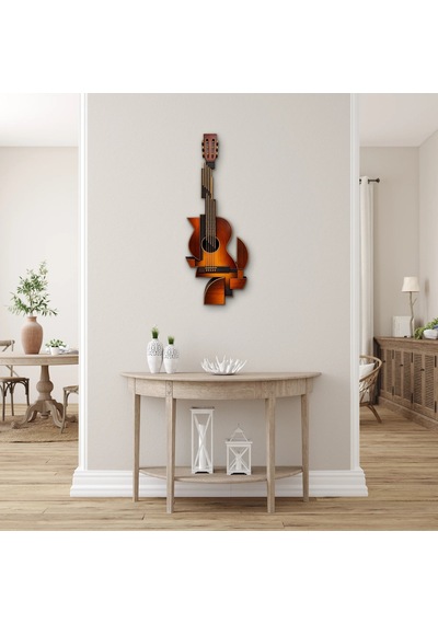 Geometrik Gitar - Metal Tablo - Dec0188 33 X 90 Cm Çok Renkli