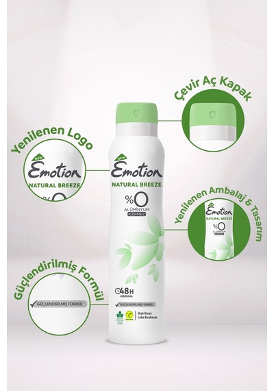 Natural Breeze Kadın Alüminyumsuz Vegan Deodorant 3x150ML Hızlı Kurur, Leke Bırakmaz