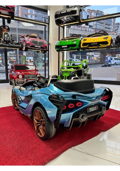 Poyraz Akülü Orijinal Lisanslı Lamborgini Sian 24 Volt Akülü Araba Drift+tabletli Mavi