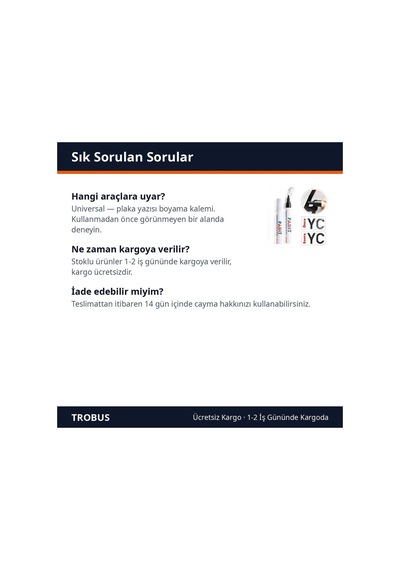 Trobus Oto Plaka Boyama Kalemi Yazma Siyah