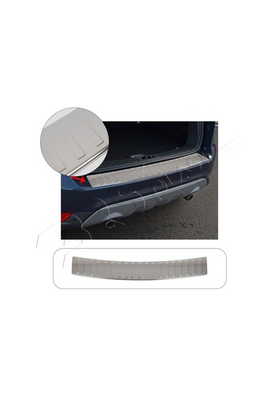 Ford Kuga 1 Uyumlu 2008-2012 Krom Arka Tampon Üstü Koruma Paslanmaz Çelik