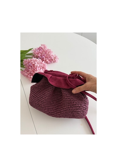 Bolca Emek El Yapımı Fırfırlı Burslu Kadın Çanta Bordo - 918068893 Bordo - 918068893 Bordo