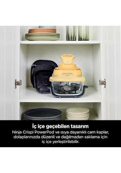 Ninja Crispi 4 in 1 1700 W Taşınabilir Cam Hazneli Pişirme Sistemi