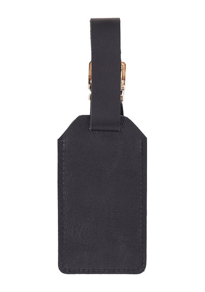 Bloominbag Bloomtag Atlas Obsidian Black Airtag Uyumlu Hakiki Deri Valiz Kimlik Etiketi Siyah