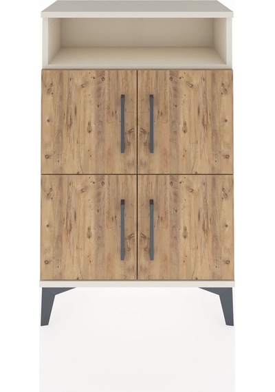 Arges Komodin Tek Raflı 4 Kapaklı 60x30x96 Aytaşı-çam Aytaşı