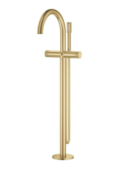 Grohe Atrio Private Collection 25229GN0 Sıva Üstü Grubu Tek Yerden Küvet Bataryası Fırçalı Altın
