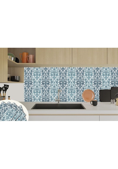 Tink KENDİNDEN YAPIŞKANLI MAVİ KUŞ DESENLİ PVC KARO 30X30 CM
