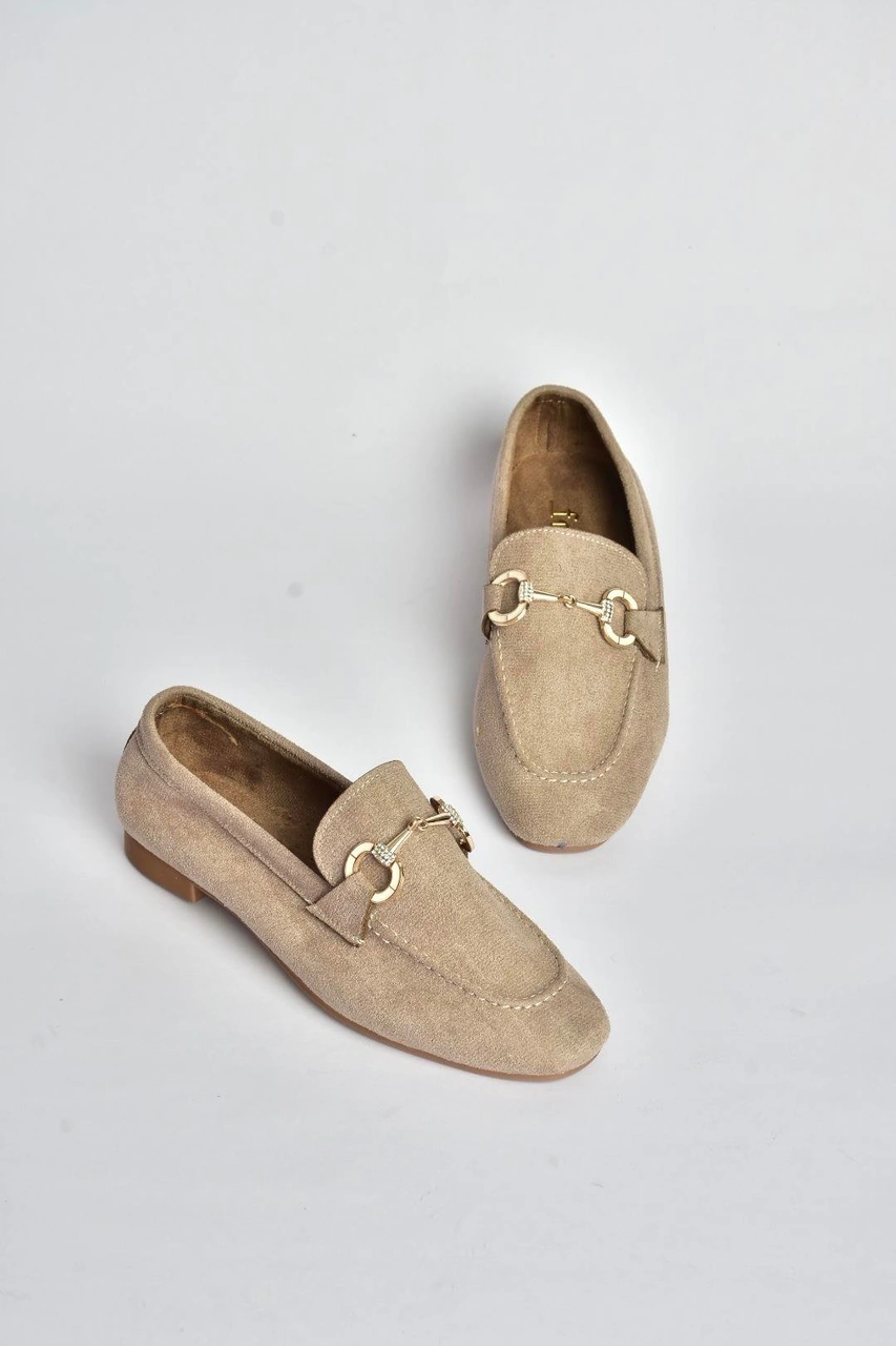 Fox Shoes V250017002 Vizon Süet Günlük Kadın Ayakkabı Vizon-süet