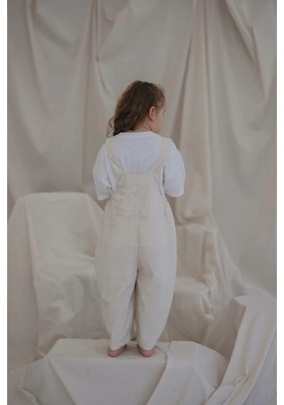 Oh La La Koala Krem Childhood Velvet Çocuk Salopet Tulum