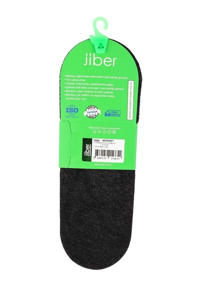 Jiber Erkek Bambu Likralı Babet Çorap 7000 - 6 Adet Antrasit