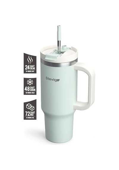 2 Moods Tuck-in Tumbler Sızdırmaz Çelik Termos 900 Ml Sprout Green St-240 Açık Bej