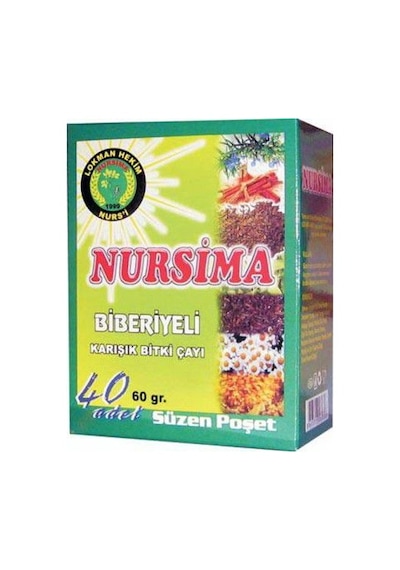 Nursima Biberiyeli Karışık Bitki Süzen Poşet Çay 2'li 40 x 1.5 G