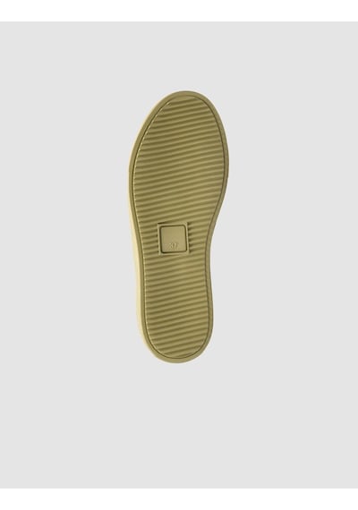 Monamae %100 Hakiki Deri Yeşil Süet Kadın Loafer YESIL