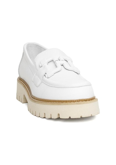 Mammamia D24ya-3165 Kadın Deri Loafer Ayakkabı D24YA-3165-R7263 Beyaz