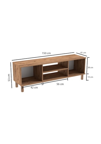 Bohem Tv Ünitesi 150 Cm Çizgili Kapak Kahverengi